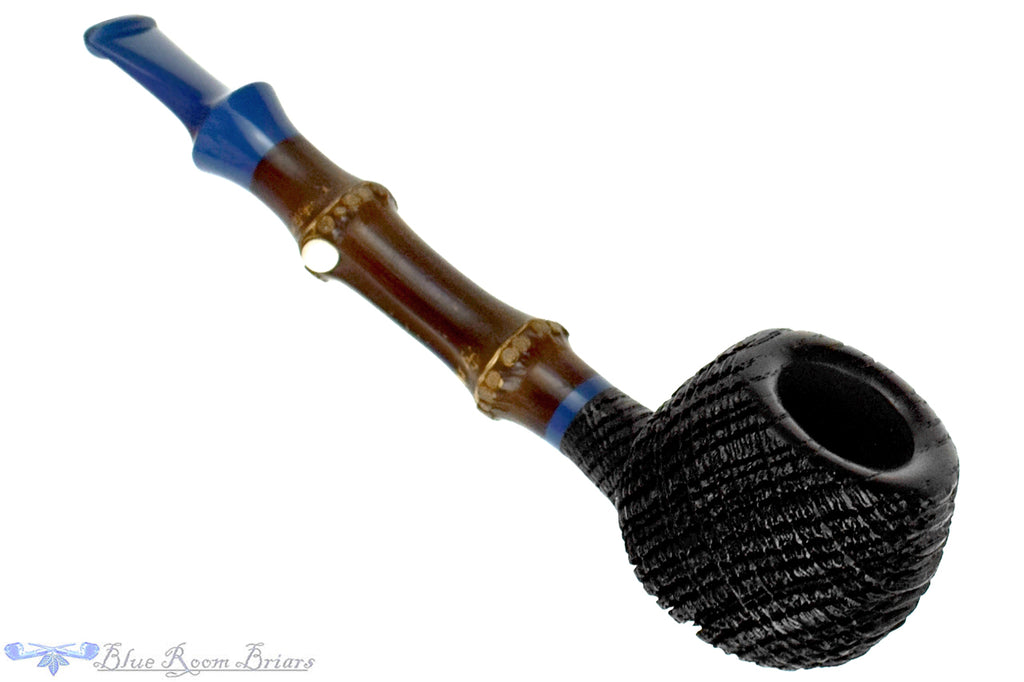 Blue Room Briars is proud to present this Jesse Jones Pipe 3226 Sandblast Morta Apple with Dark Bamboo and Juma