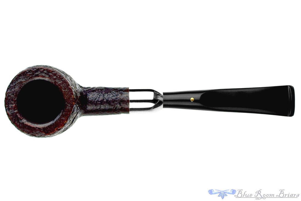 Blue Room Briars is proud to present this Savinelli Punto Oro 111 KS Sandblast Billiard Sitter with Silver Estate Pipe