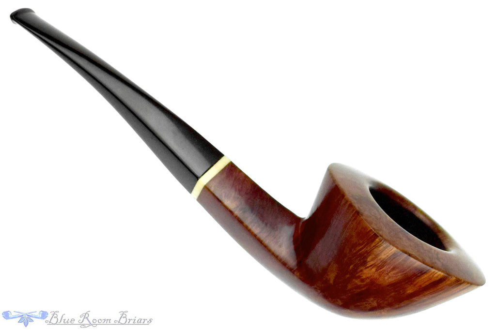 Blue Room Briars is proud to present this Jorgen Larsen F Bent Wide Dublin with Diamond Shank and Ivorite Estate Pipe with Replacement Tenon