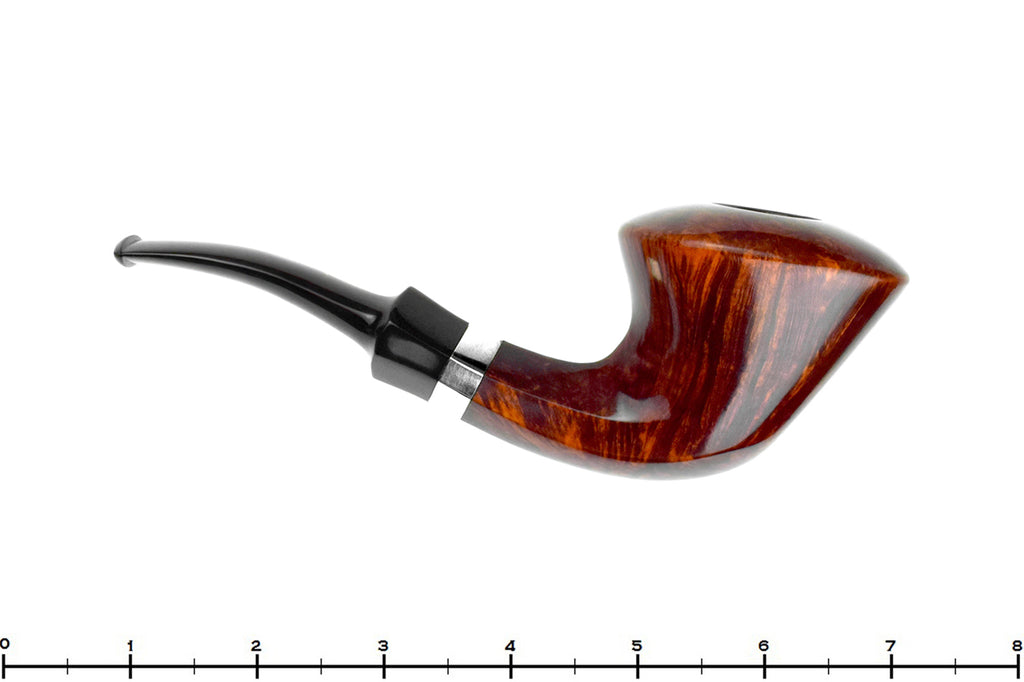 Nørding 16 Bent Fan Dublin with Paneled Diamond Shank and Silver Estate Pipe