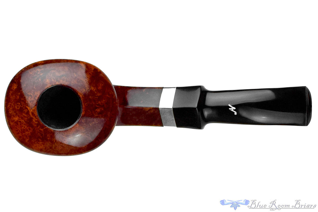 Nørding 16 Bent Fan Dublin with Paneled Diamond Shank and Silver Estate Pipe