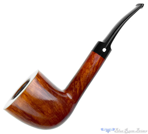 Brigham 9 3-Dot Partial Carved Lovat Sitter (Rock Maple Filter) Estate Pipe