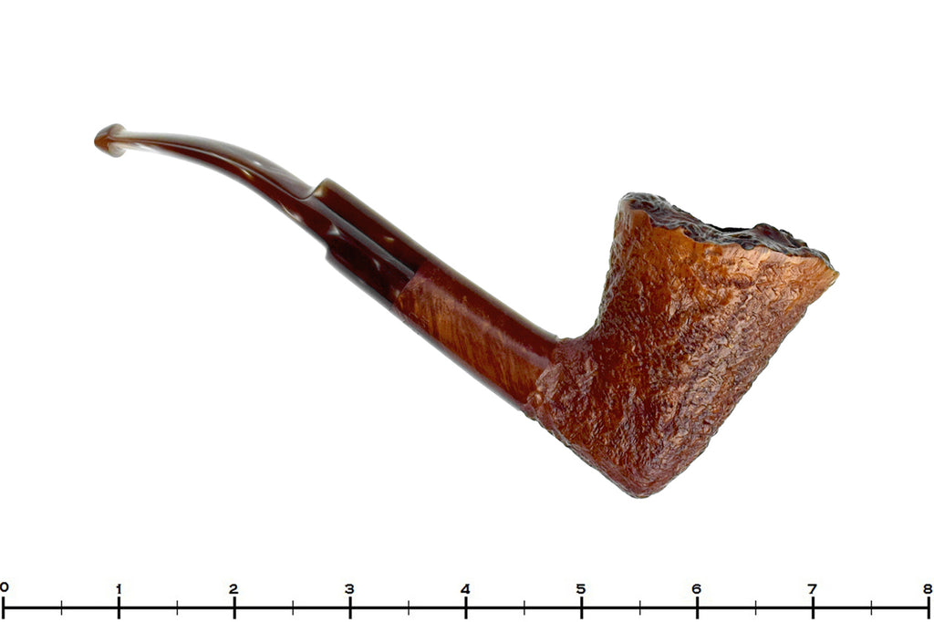 Joseph M Gregorio Briarfection 6 1/4 Bent Rusticated Dublin with Plateau Estate Pipe