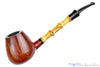 Blue Room Briars is proud to present this Peter Stokkebye (Jørgen Larsen) Bent Asymmetric Egg with Bamboo Estate Pipe