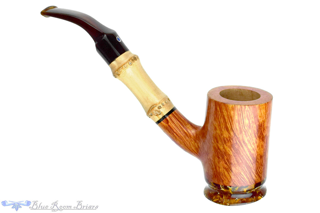 Blue Room Briars is proud to present this Ardor Mercuric (2009 Make) Bent Cherrywood Sitter with Bamboo and Acrylic UNSMOKED Estate Pipe