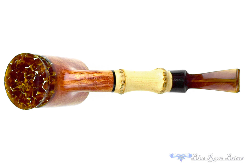 Blue Room Briars is proud to present this Ardor Mercuric (2009 Make) Bent Cherrywood Sitter with Bamboo and Acrylic UNSMOKED Estate Pipe