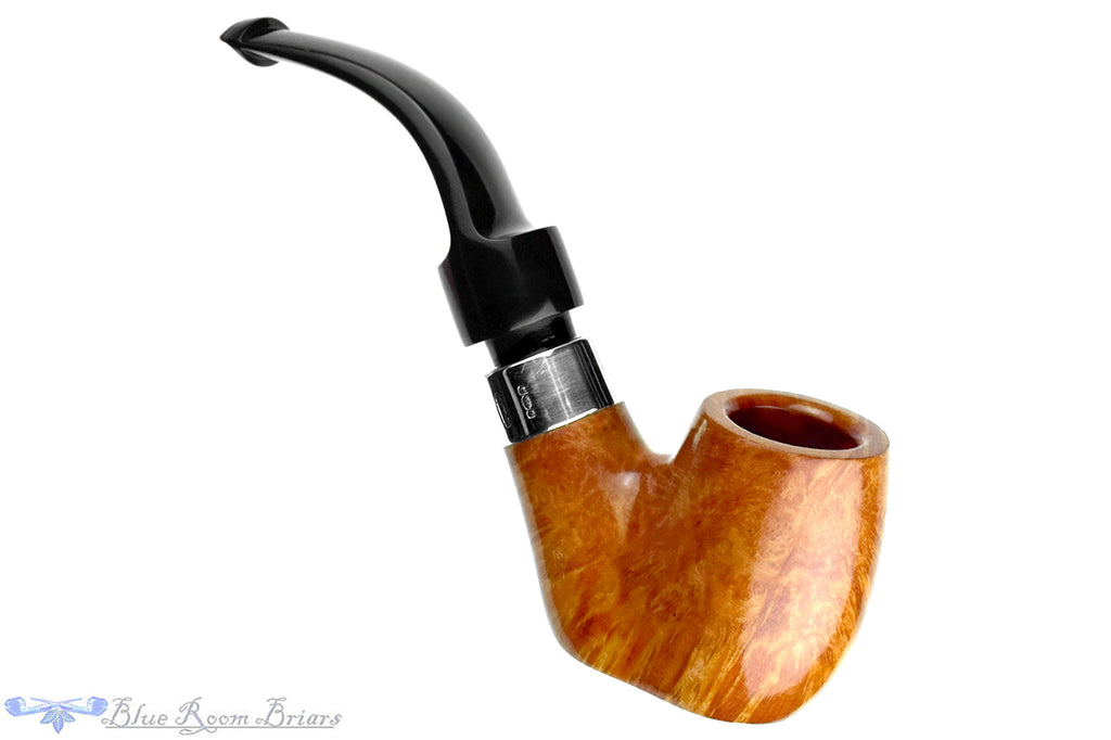 Blue Room Briars is proud to present this Peterson Deluxe 20FB (2011 Make) Bent Billiard Sitter with Silver and P-Lip UNSMOKED Estate Pipe