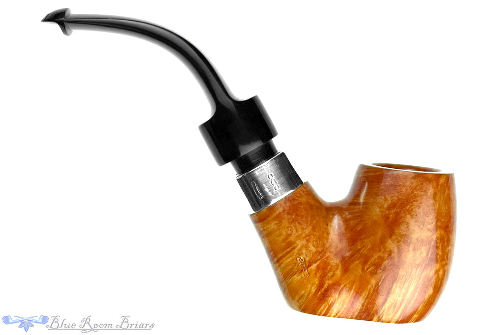 Blue Room Briars is proud to present this Peterson Deluxe 20FB (2011 Make) Bent Billiard Sitter with Silver and P-Lip UNSMOKED Estate Pipe