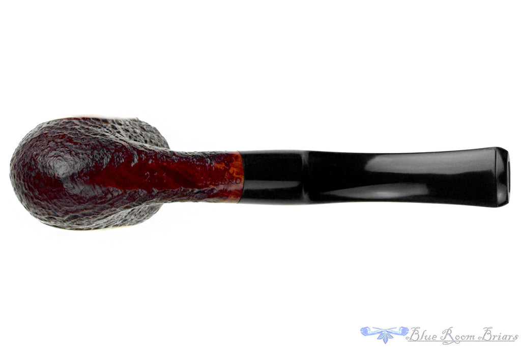Blue Room Briars is proud to present this Hilson Bolero 211 Bent Partial Sandblast Tall Acorn Estate Pipe