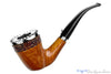 Blue Room Briars is proud to present this L'Anatra Backgammon Bent Spot Carved Dublin Sitter with Silver Estate Pipe