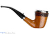 Blue Room Briars is proud to present this L'Anatra Backgammon Bent Spot Carved Dublin Sitter with Silver Estate Pipe