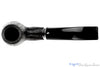 Blue Room Briars is proud to present this L'Anatra Dalle Uova D'oro Gigante Bent Brush Carved Egg with Nickel Estate Pipe