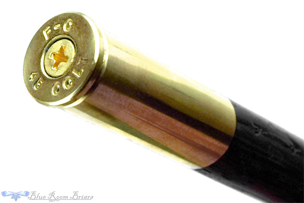 Blue Room Briars is proud to present this Bill Shalosky Custom Tamper Wenge with .45 Colt Shell Casing