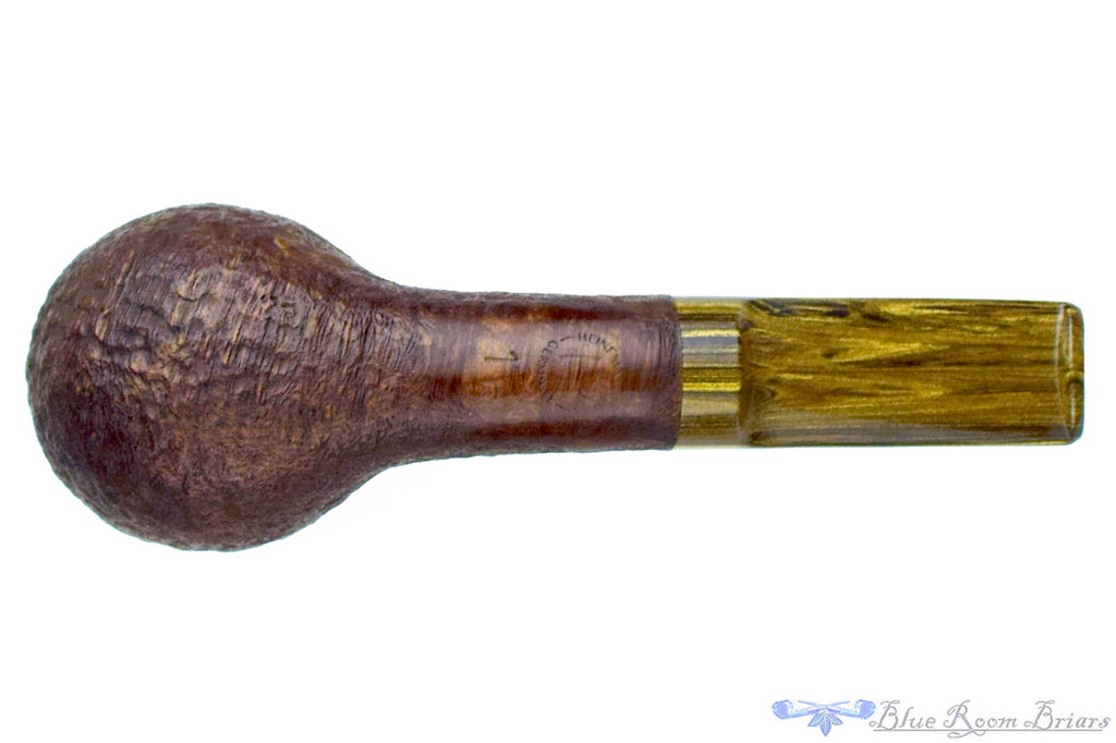 Blue Room Briars is proud to present this Dirk Heinemann Pipe Sandblast Billiard with Gold Brindle