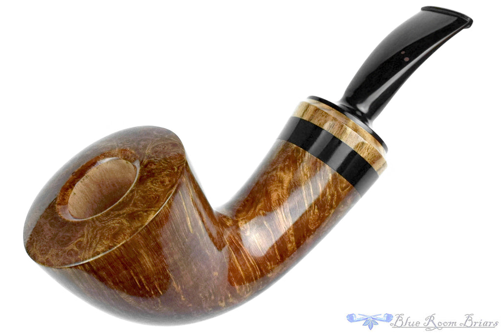 Blue Room Briars is proud to present this Joseph Skoda Pipe 2411 Bent Dublin with Teardrop Shank and Olivewood