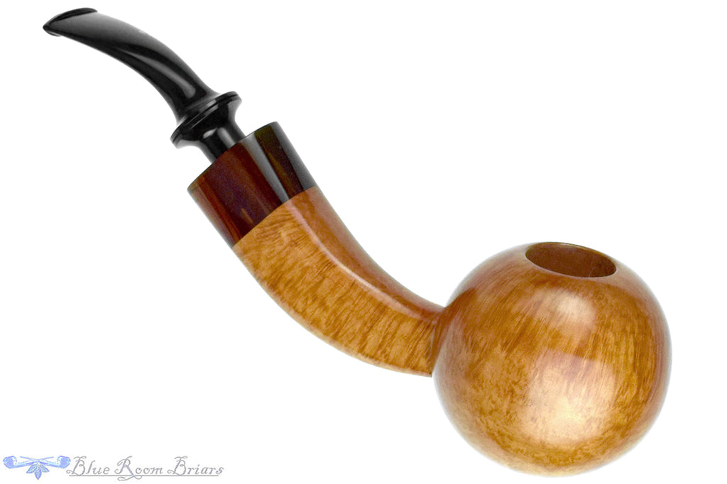 Blue Room Briars is proud to present this Joseph Skoda Pipe Large Bent Apple with Amber Acrylic Ferrule