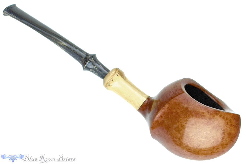Blue Room Briars is proud to present this Nate King Pipe 1122 Natural Smooth Blowfish with Bamboo