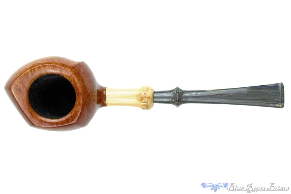 Blue Room Briars is proud to present this Nate King Pipe 1122 Natural Smooth Blowfish with Bamboo