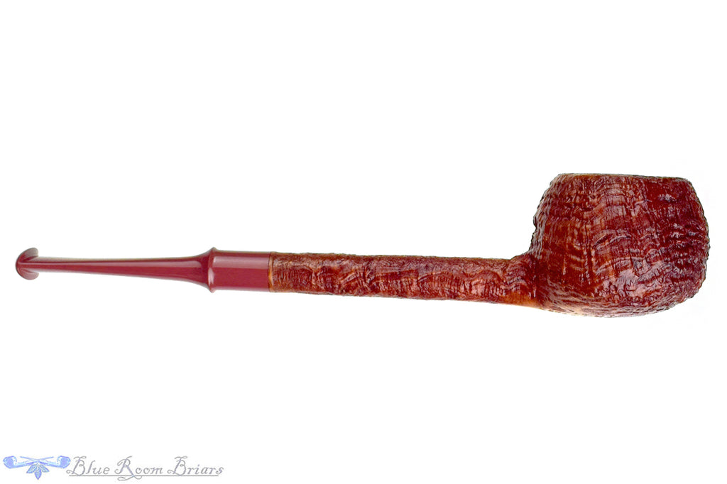 Blue Room Briars is proud to present this Nate King Pipe 1092 Natural Ring Blast Long Shank Tomato