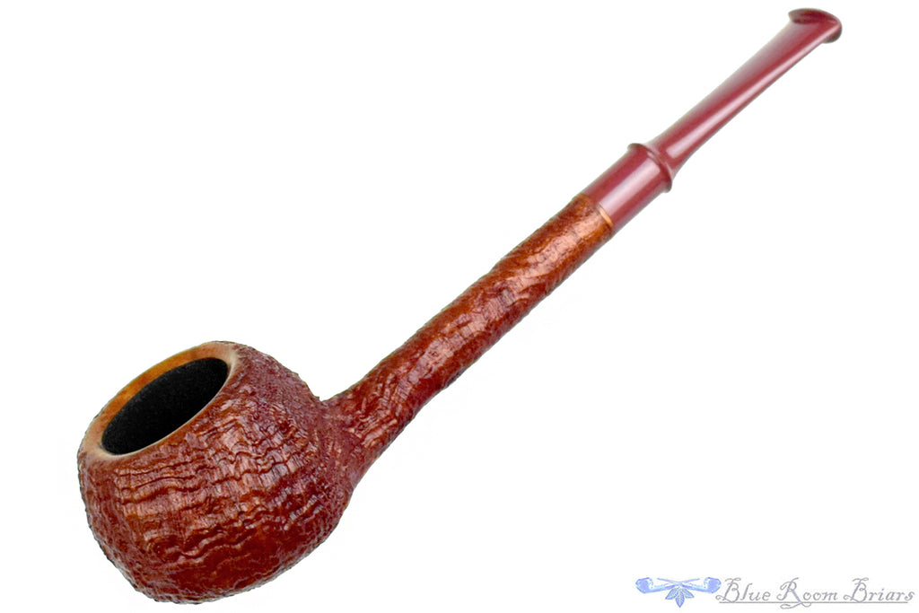 Blue Room Briars is proud to present this Nate King Pipe 1092 Natural Ring Blast Long Shank Tomato