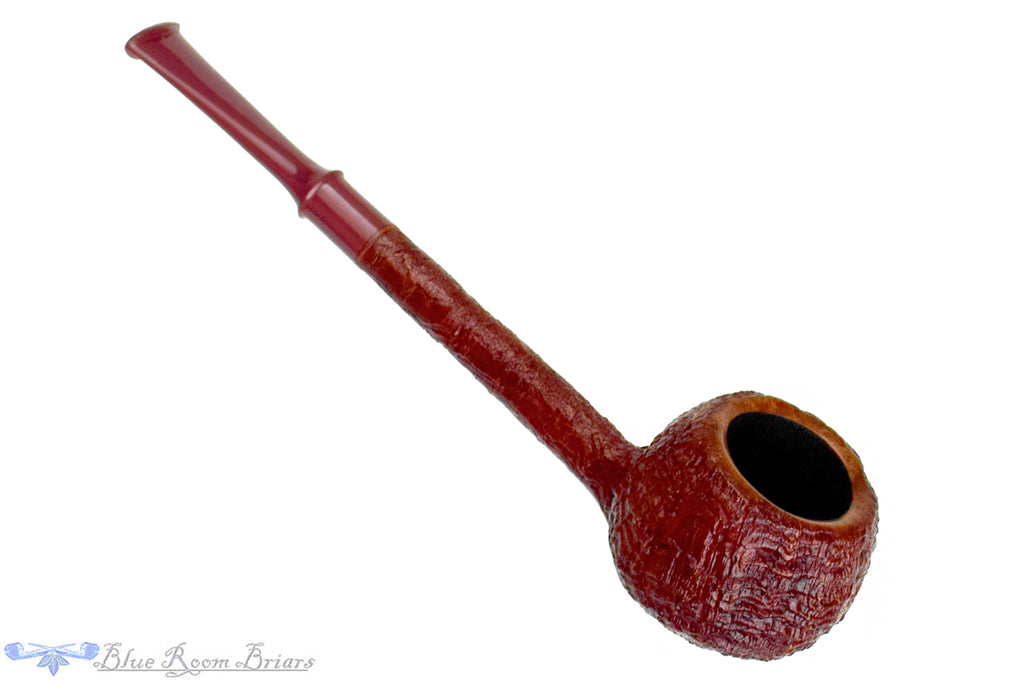 Blue Room Briars is proud to present this Nate King Pipe 1092 Natural Ring Blast Long Shank Tomato