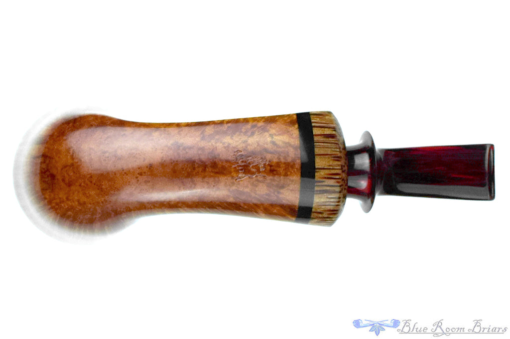 Bonsai Pipes By Tobias Höse Bent Dublin with Teardrop Shank and Red Palm