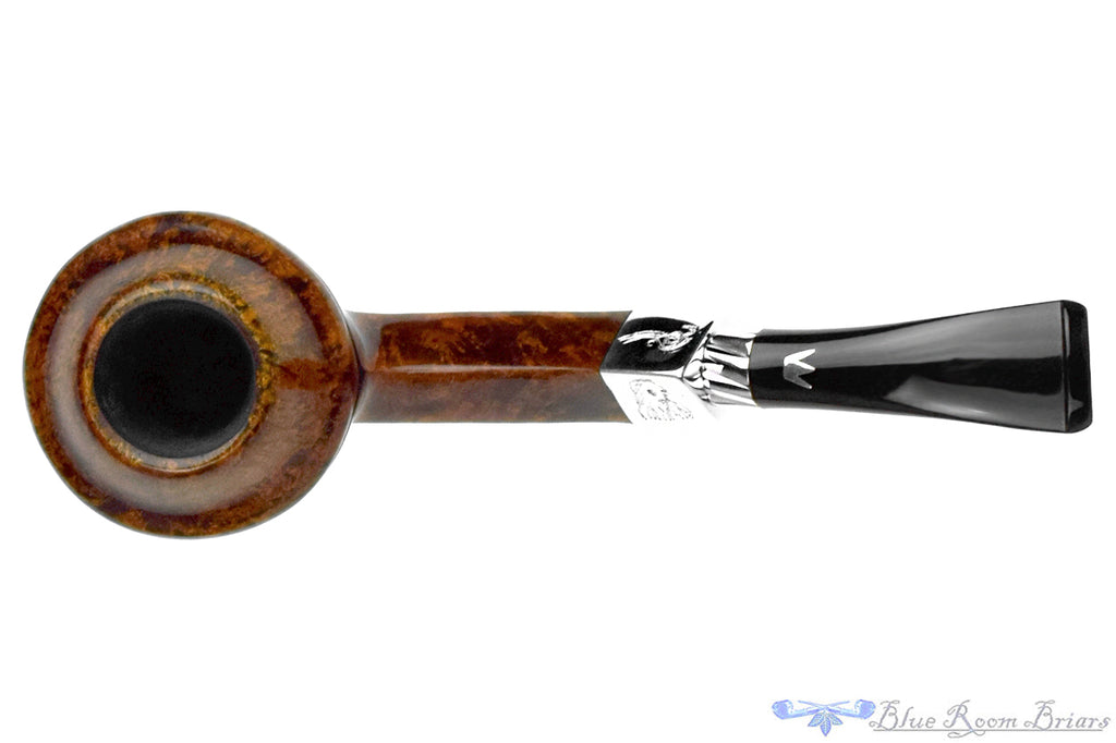 Fiamma di Re Rhodesiart Leonardo Da Vinci 2 Crowns Bent Bulldog with Silver