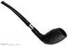 Blue Room Briars is proud to present this Larsen Super Grain Handmade Sandblast Bent Belge Estate Pipe with Silver Repair Band and Replacement Stem