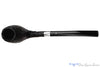 Blue Room Briars is proud to present this Larsen Super Grain Handmade Sandblast Bent Belge Estate Pipe with Silver Repair Band and Replacement Stem