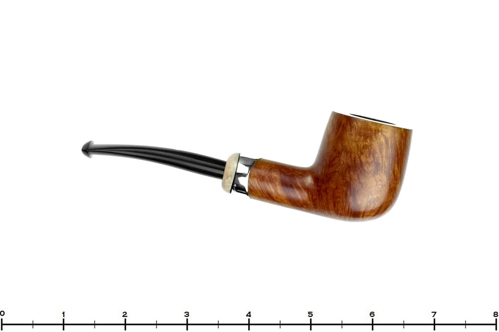 Blue Room Briars is proud to present this Foundation by Musico Set Special Pot Military Mount with Silver and Bone Estate Pipe