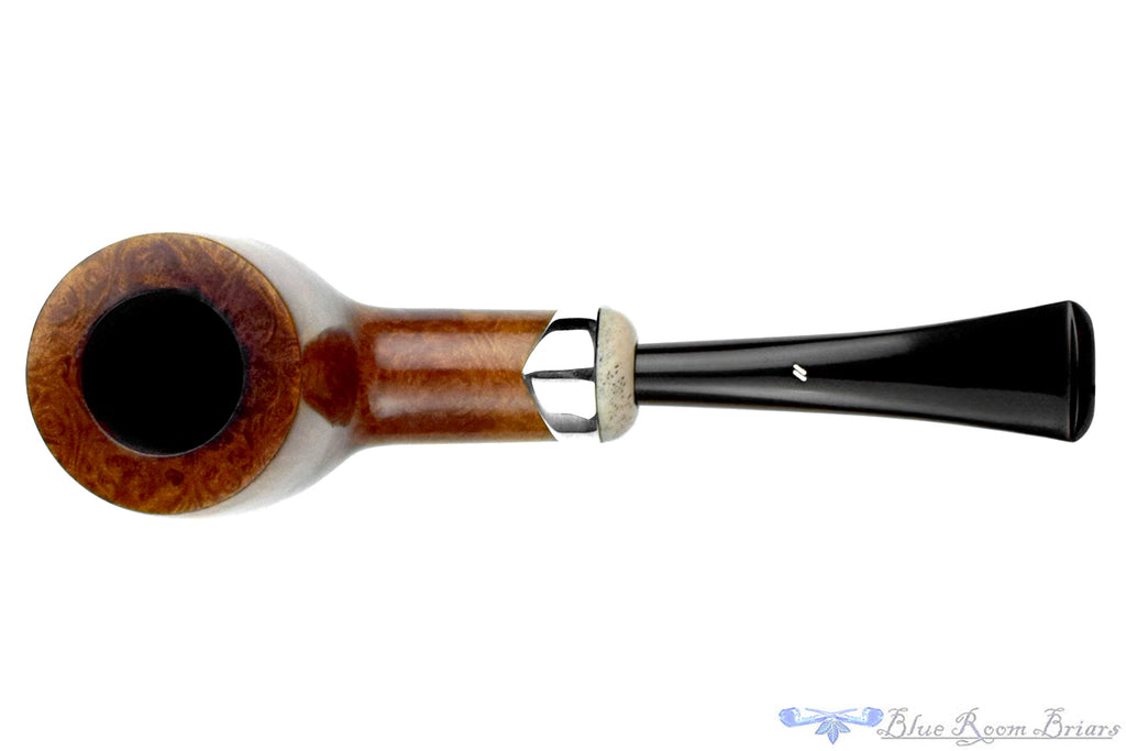 Blue Room Briars is proud to present this Foundation by Musico Set Special Pot Military Mount with Silver and Bone Estate Pipe