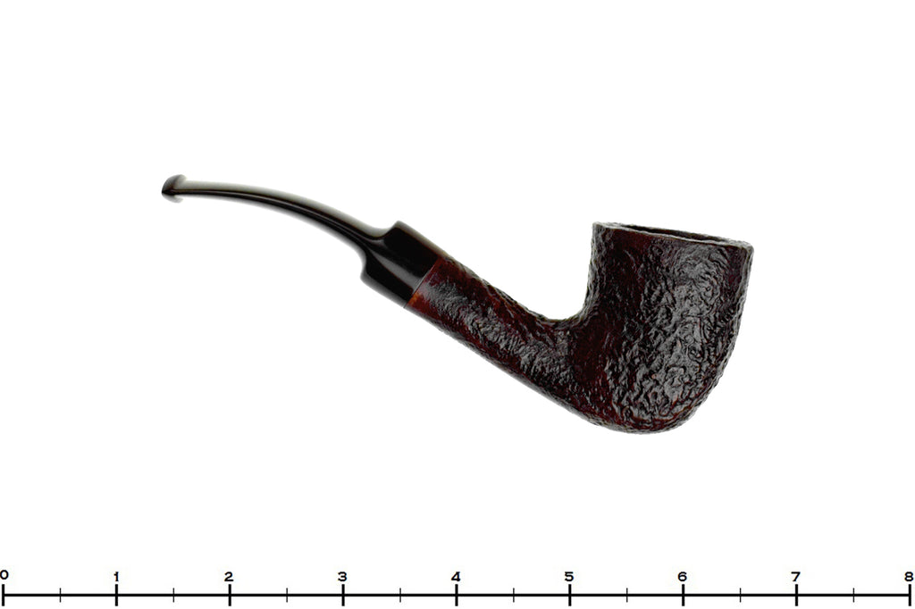 Blue Room Briars is proud to present this Sasieni 4-Dot Ruff Root Dark 2 Bent Sandblast Dublin Estate Pipe