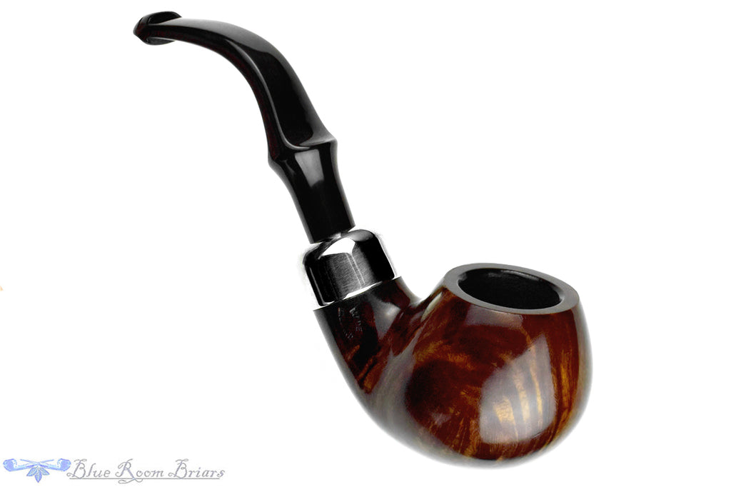 Blue Room Briars is proud to present this Peterson System Standard 302 Bent Apple with Nickel and P-Lip Estate Pipe