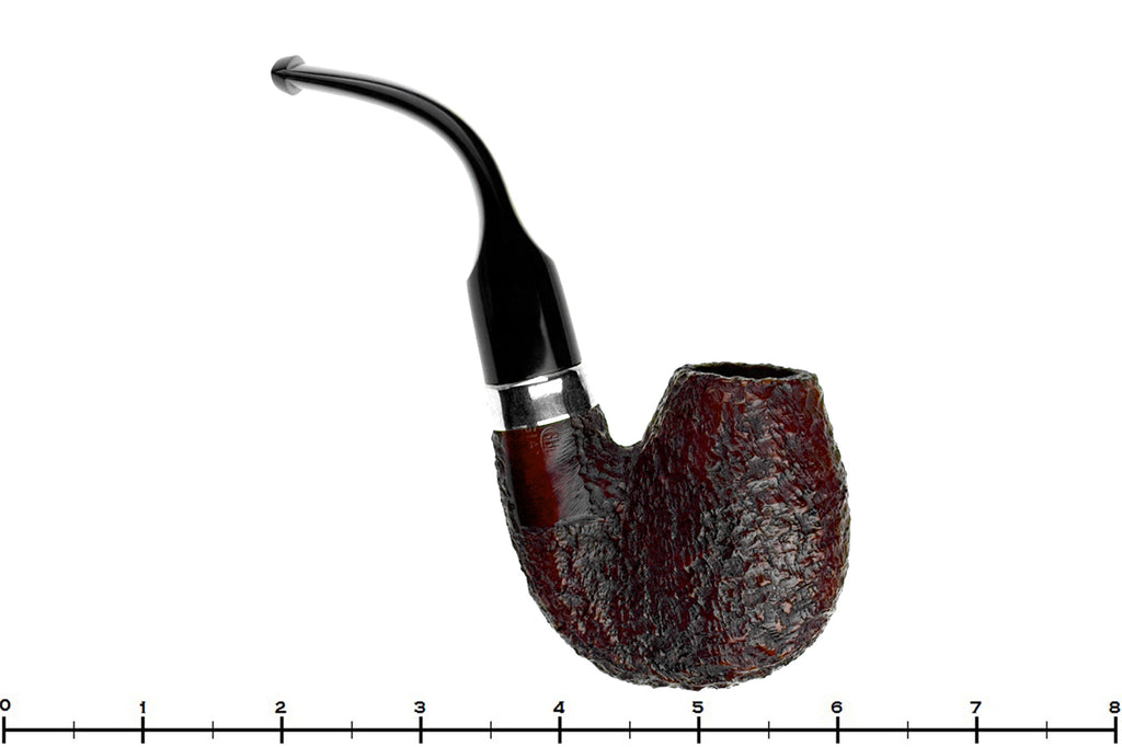 Blue Room Briars is proud to present this GBD Giant (Post-Cadogan) Bent Rusticated Egg Estate Pipe with Nickel Repair Band