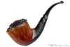 Blue Room Briars is proud to present this Savinelli Autograph Partial Sandblast Bent Freehand with Plateau Estate Pipe