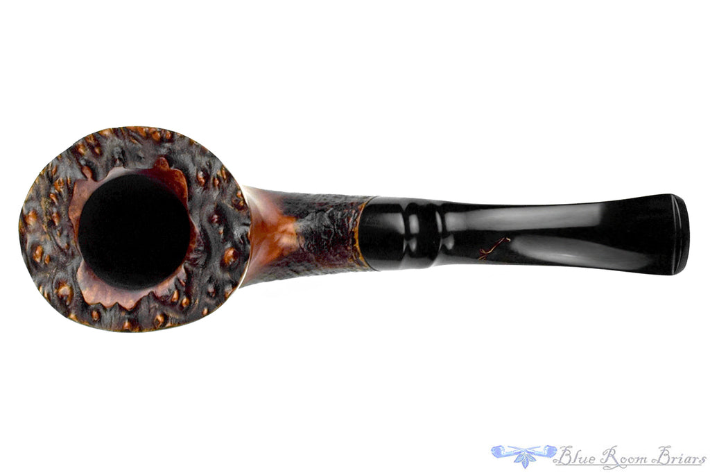 Blue Room Briars is proud to present this Savinelli Autograph Partial Sandblast Bent Freehand with Plateau Estate Pipe