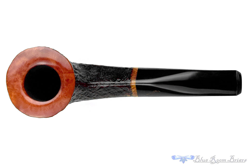 Savinelli Autograph Bent Sandblast Bell Dublin (6mm Filter with Adapter) Estate Pipe