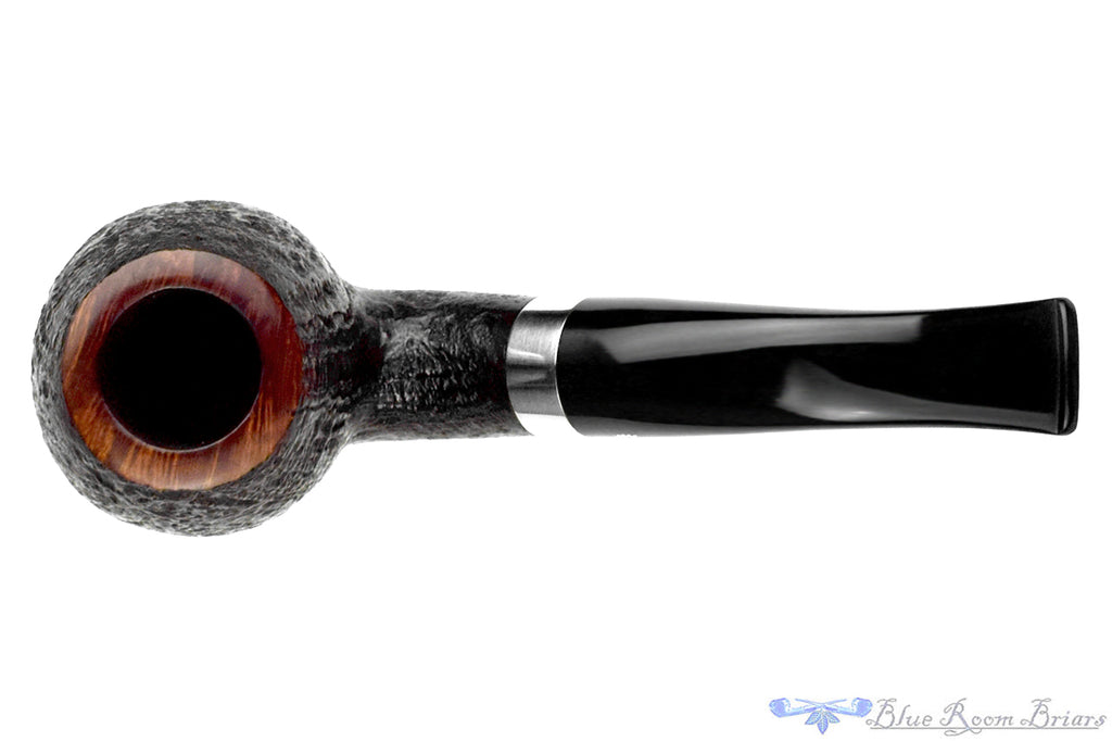 Blue Room Briars is proud to present this Stanwell Danish Design Sterling 185 Bent Sandblast Apple (9mm Filter) with Silver Estate Pipe