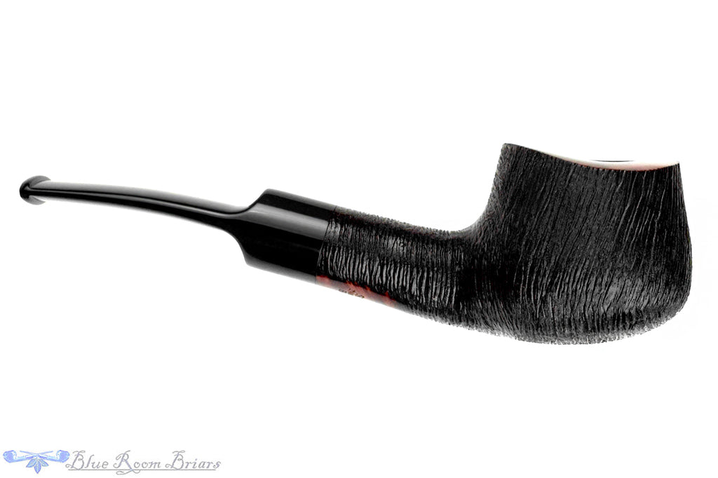 Blue Room Briars is proud to present this Stanwell Danish Design Brushed Carved Bent Cauldron (9mm Filter) Estate Pipe