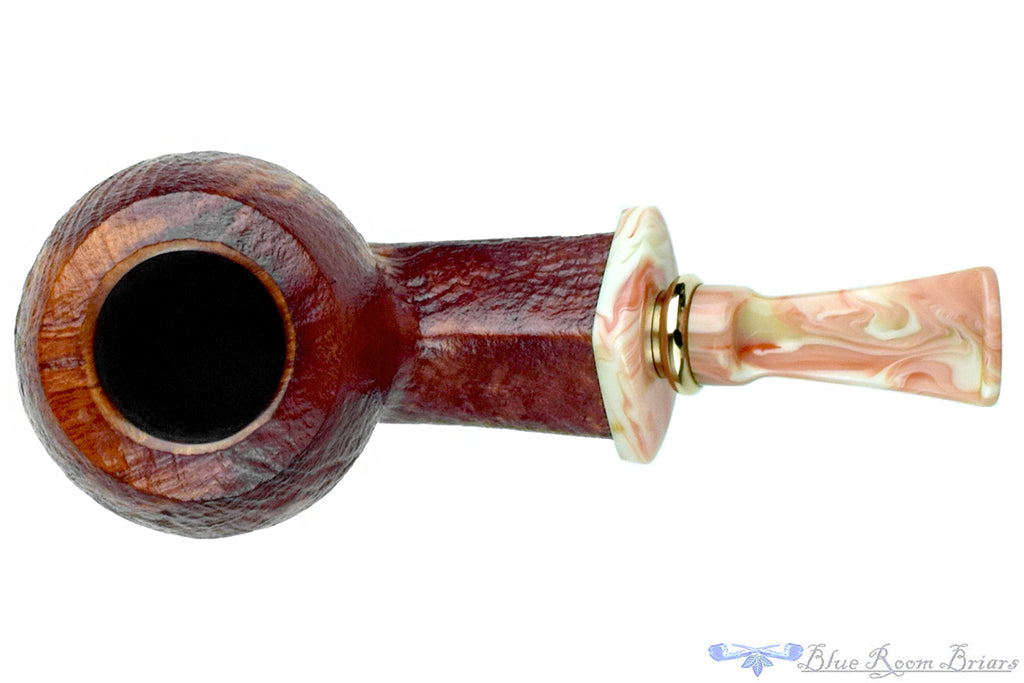 Blue Room Briars is proud to present this Neerup Structure Bent Sandblast Tomato with Diamond Shank, Brass and Acrylic Estate Pipe