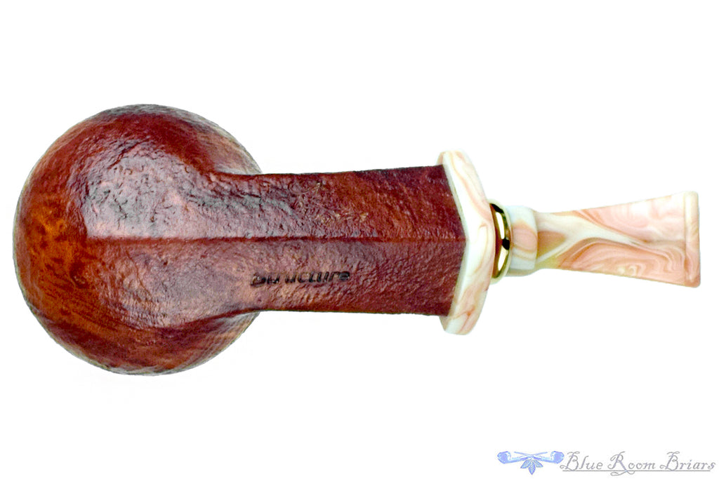 Blue Room Briars is proud to present this Neerup Structure Bent Sandblast Tomato with Diamond Shank, Brass and Acrylic Estate Pipe