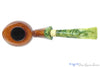 Blue Room Briars is proud to present this Mario Grandi Bent Freehand Scoop with Acrylic and Ivorite Estate Pipe