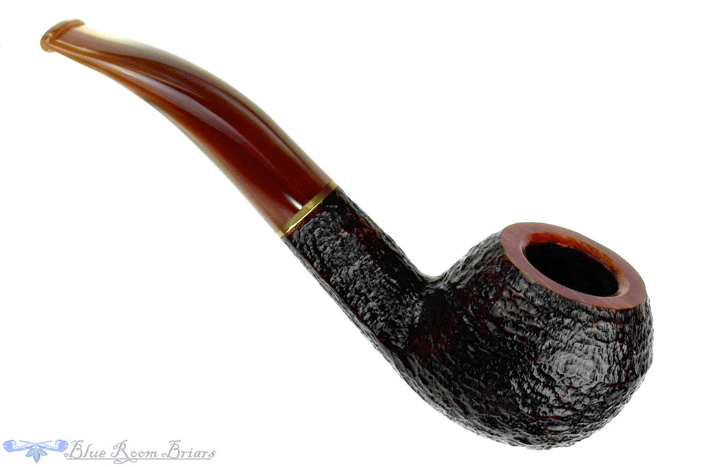 Savinelli Limited Edition The Friday Pipe Bent Rusticated Rhodesian (6mm Filter) with Brass UNSMOKED Estate Pipe