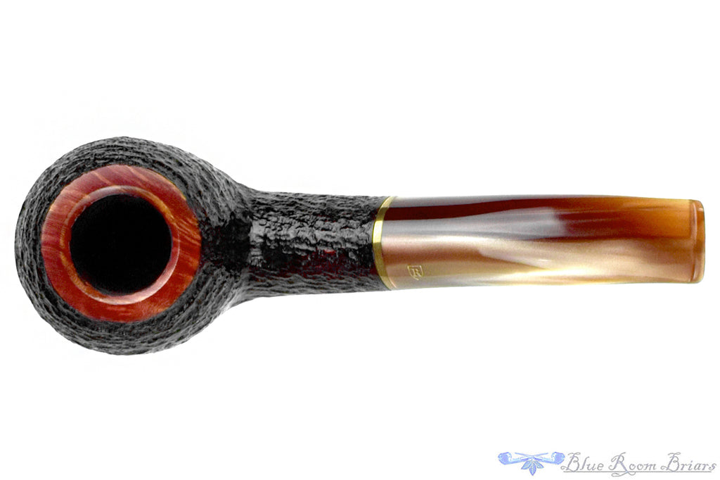 Savinelli Limited Edition The Friday Pipe Bent Rusticated Rhodesian (6mm Filter) with Brass UNSMOKED Estate Pipe