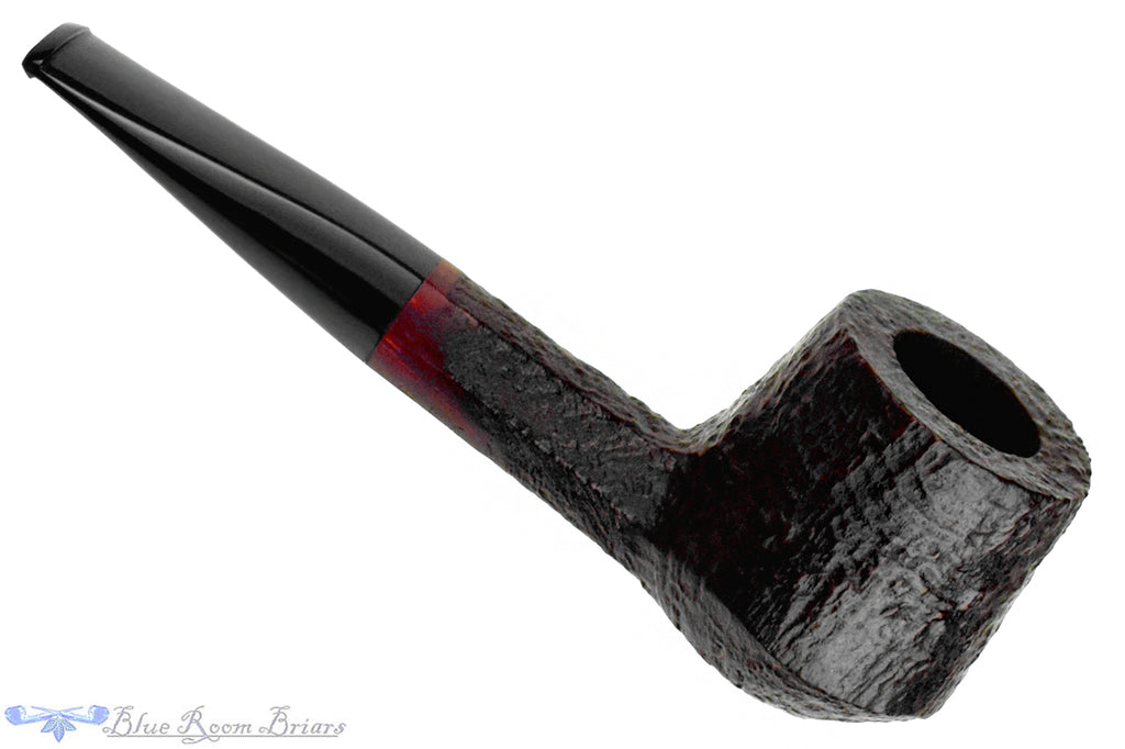 Blue Room Briars is proud to present this Bjarne Handmade Sandblast Panel Shank Pot (9mm Filter) Sitter Estate Pipe