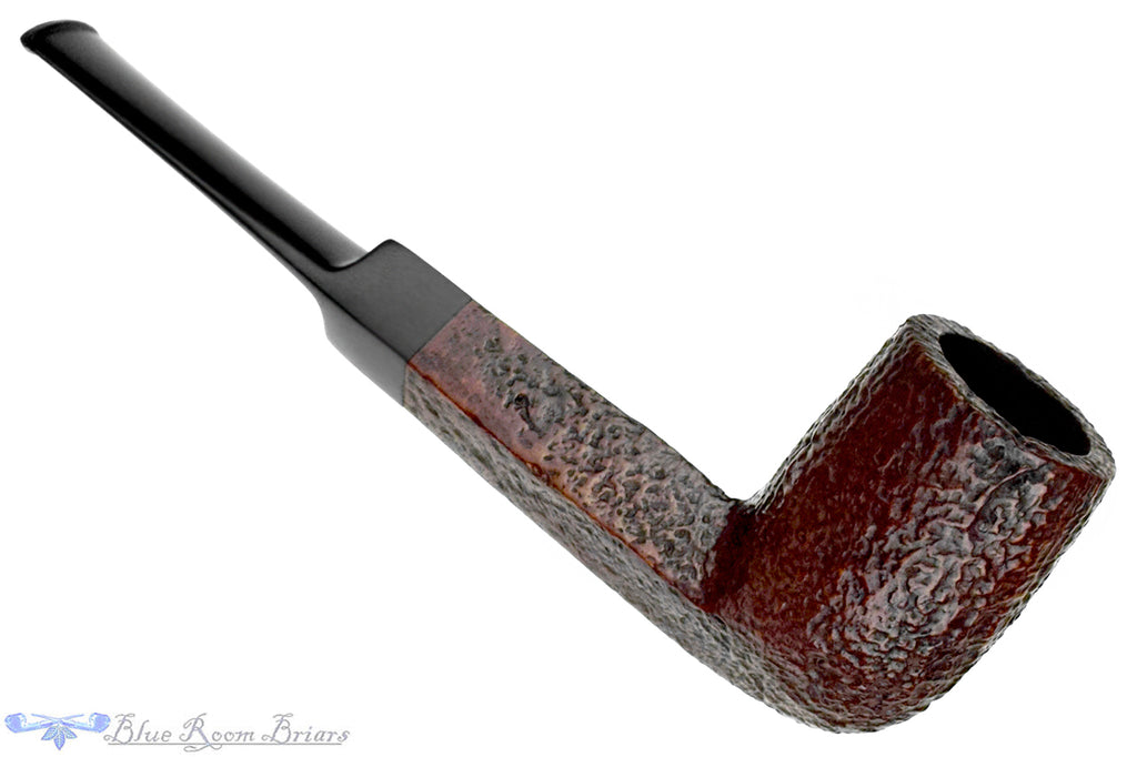 Blue Room Briars is proud to present this Sasieni Four Dot Ruff-Root Perth Sandblast Billiard with Diamond Shank Estate Pipe