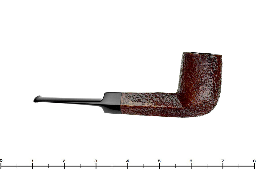 Blue Room Briars is proud to present this Sasieni Four Dot Ruff-Root Perth Sandblast Billiard with Diamond Shank Estate Pipe