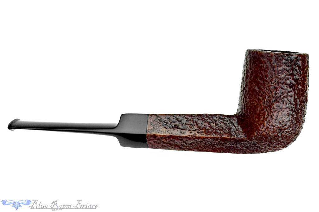 Blue Room Briars is proud to present this Sasieni Four Dot Ruff-Root Perth Sandblast Billiard with Diamond Shank Estate Pipe