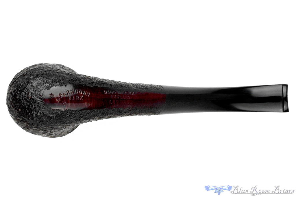 Blue Room Briars is proud to present this Ferndown Bark ***  Large Bent Rusticated Bell Dublin UNSMOKED Estate Pipe