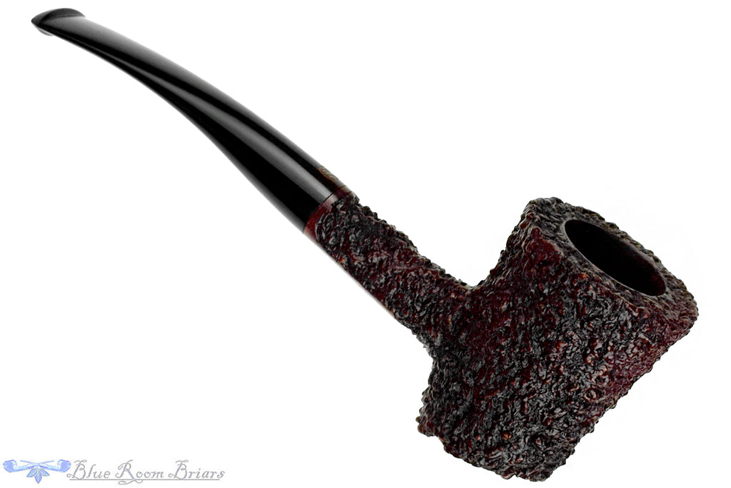 Blue Room Briars is proud to present this James Upshall Bent Rusticated Cherrywood Poker Estate Pipe